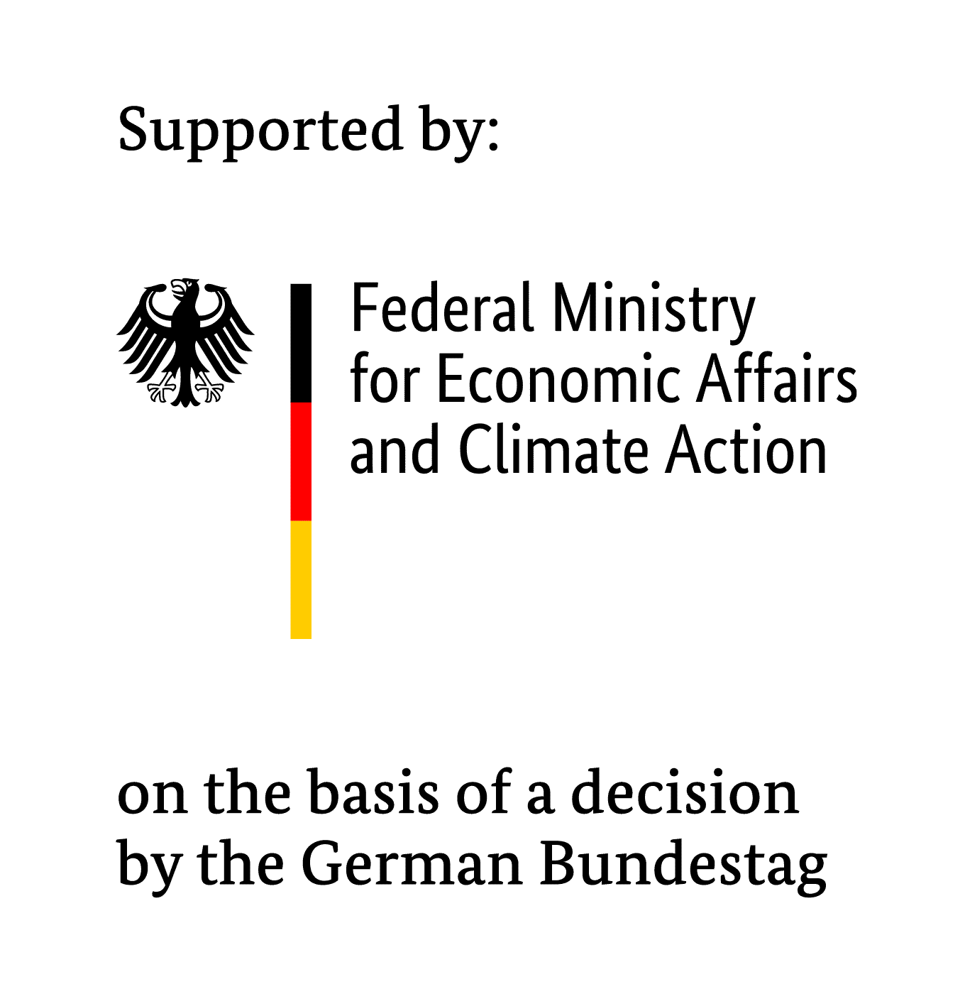 Support Logo of the Federal Ministry for Economic Affairs and Climate Action